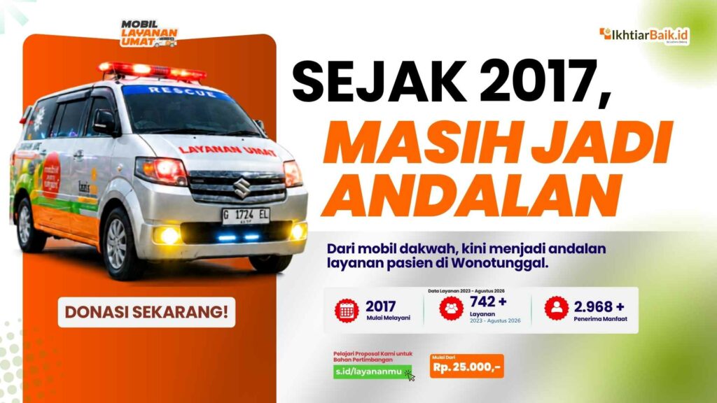 Sejak 2017, Mobil Layanan Umat terus melayani masyarakat Wonotunggal. Bantu maintenance dan alat layanan pasien agar tetap bergerak.