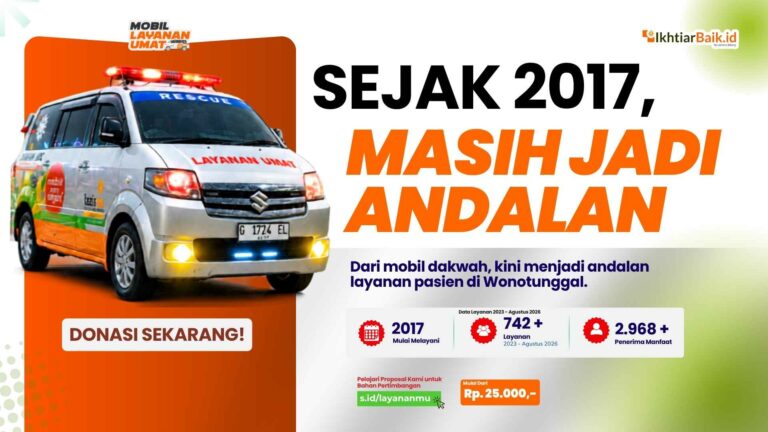 Sejak 2017, Mobil Layanan Umat terus melayani masyarakat Wonotunggal. Bantu maintenance dan alat layanan pasien agar tetap bergerak.